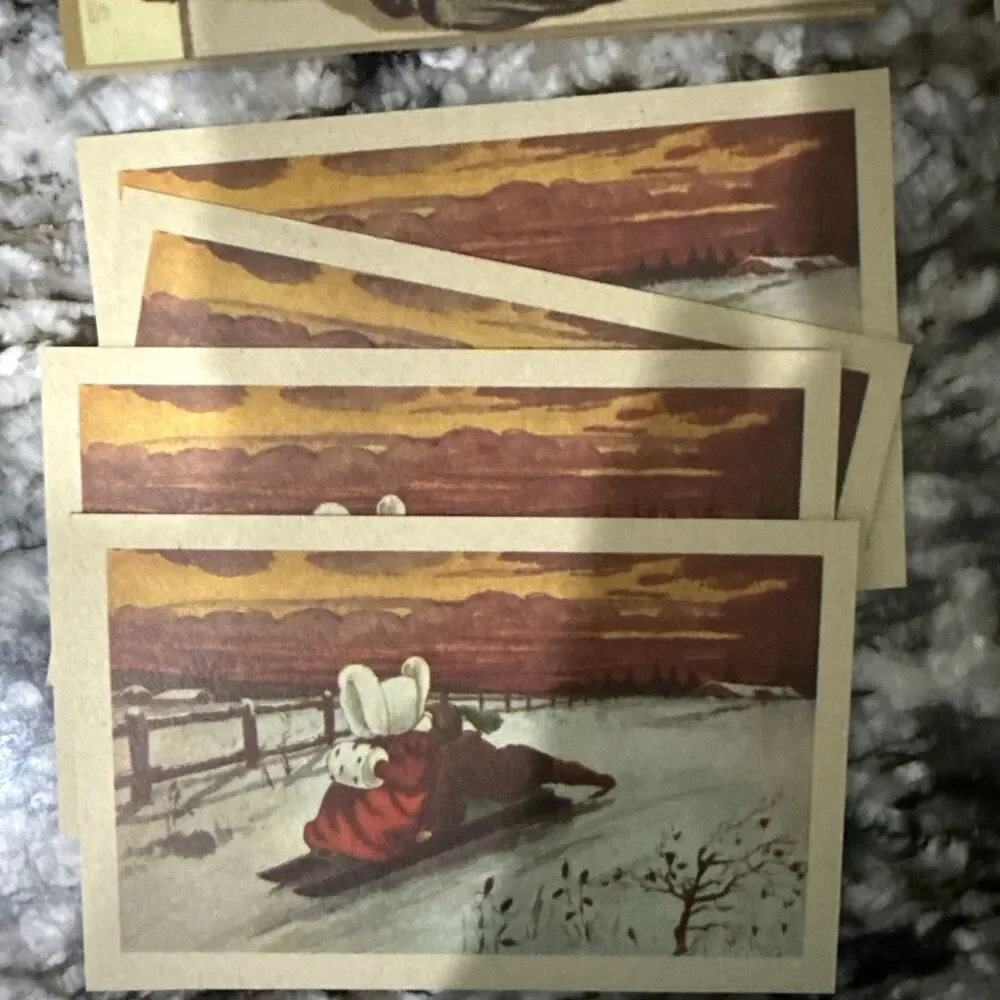 Vintage NOS Christmas Post Cards-48 Total Cards 4 of Each 12 Scenes - Picture 6 of 8